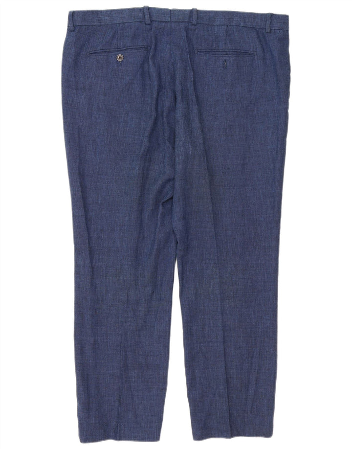 Marks & Spencer Herren-Anzughose mit maßgeschneiderter Passform, W40, L29, Blau, klassisch