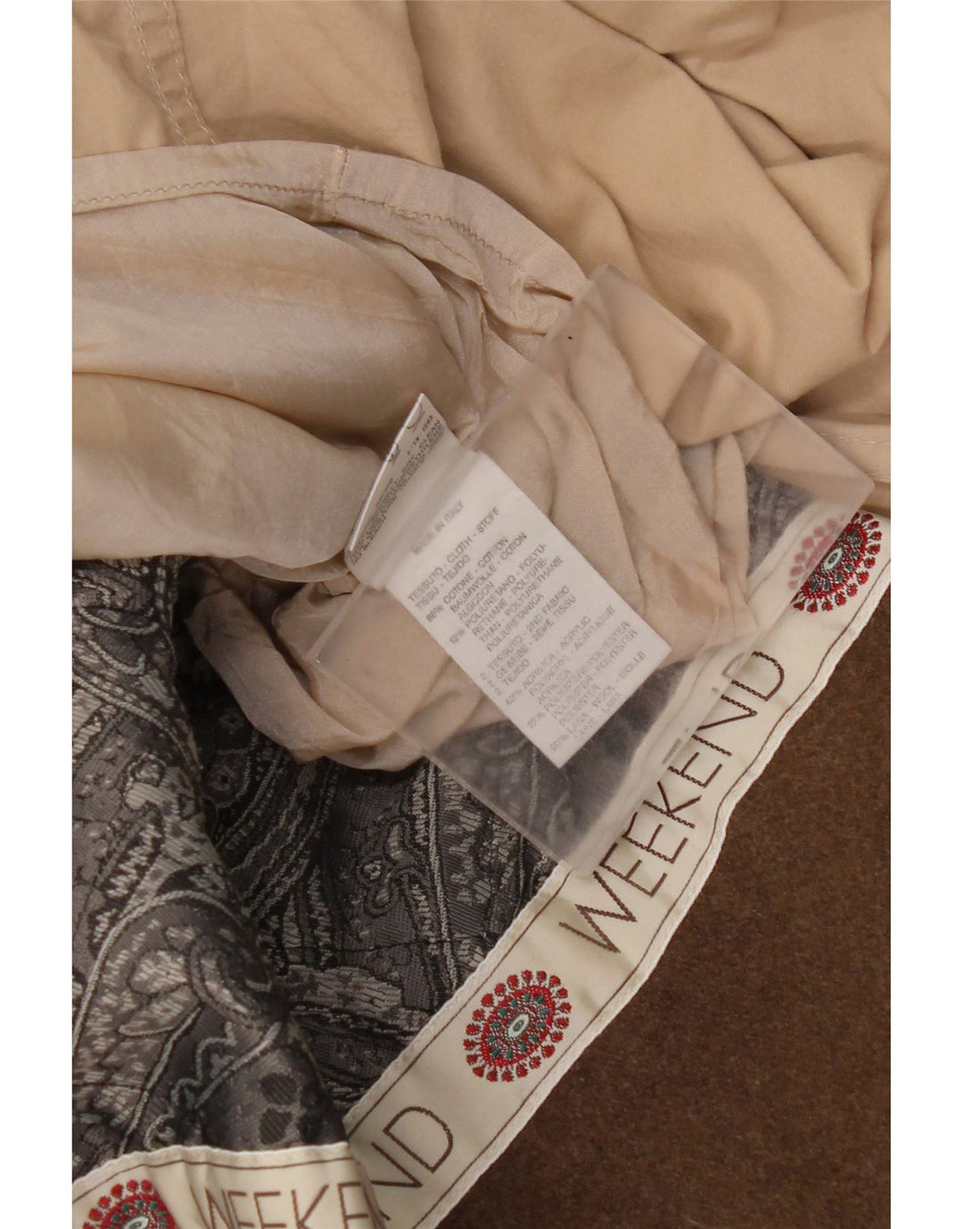 Vintage Damen Weekend Oversized Trenchcoat UK 8 Small Beige Baumwolle
