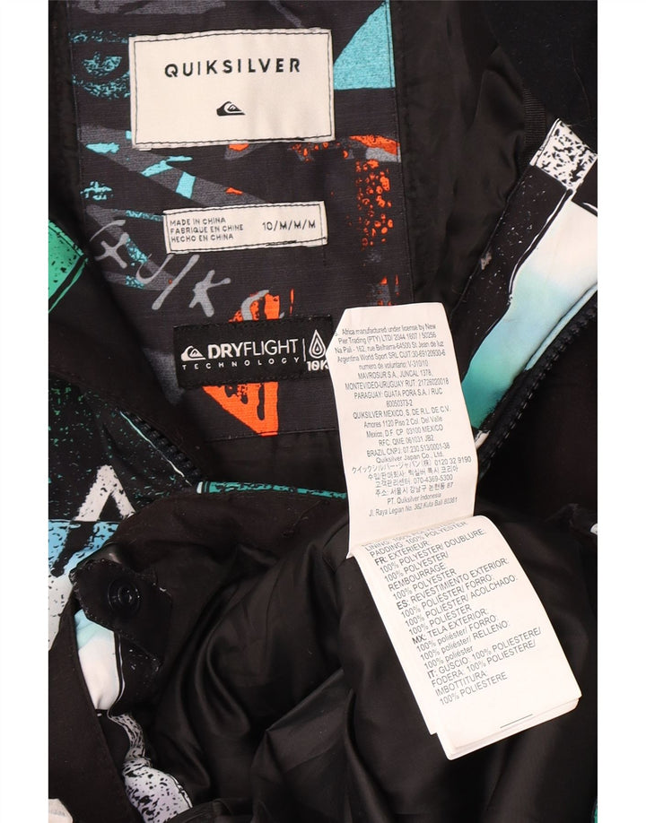 Quiksilver Jungen-Windbreaker-Jacke mit Grafik, 9–10 Jahre, mittelgroß, mehrfarbig