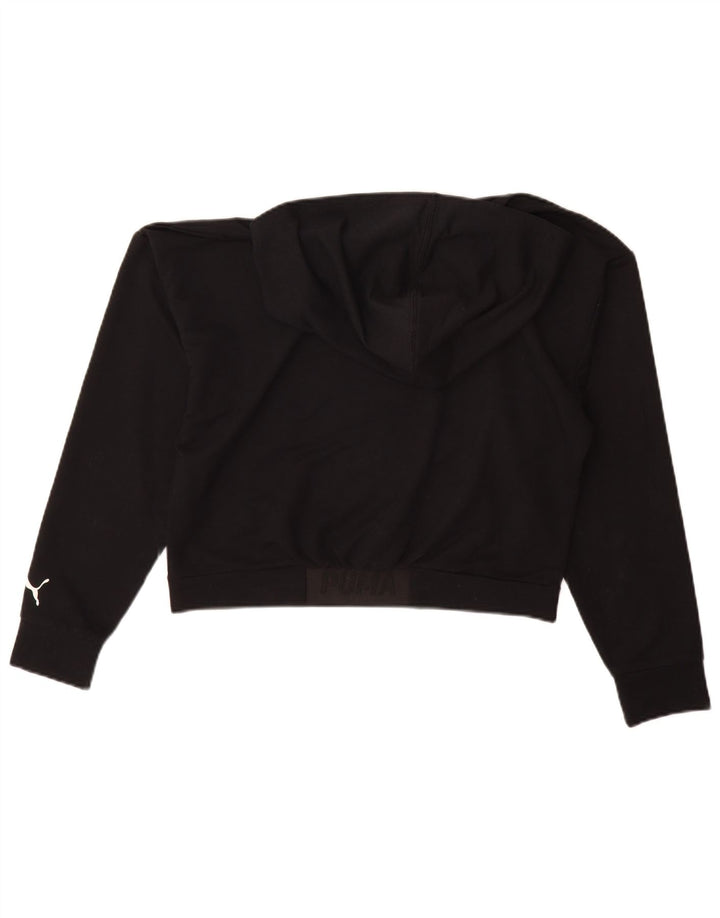 Puma Womens Graphic Oversized Hoodie Pullover UK 10 Small Schwarz Polyester