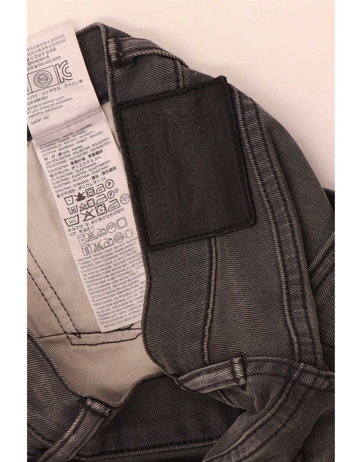 Levi's Herren 522 Tapered Slim Jeans W28 L29 Graue Baumwolle