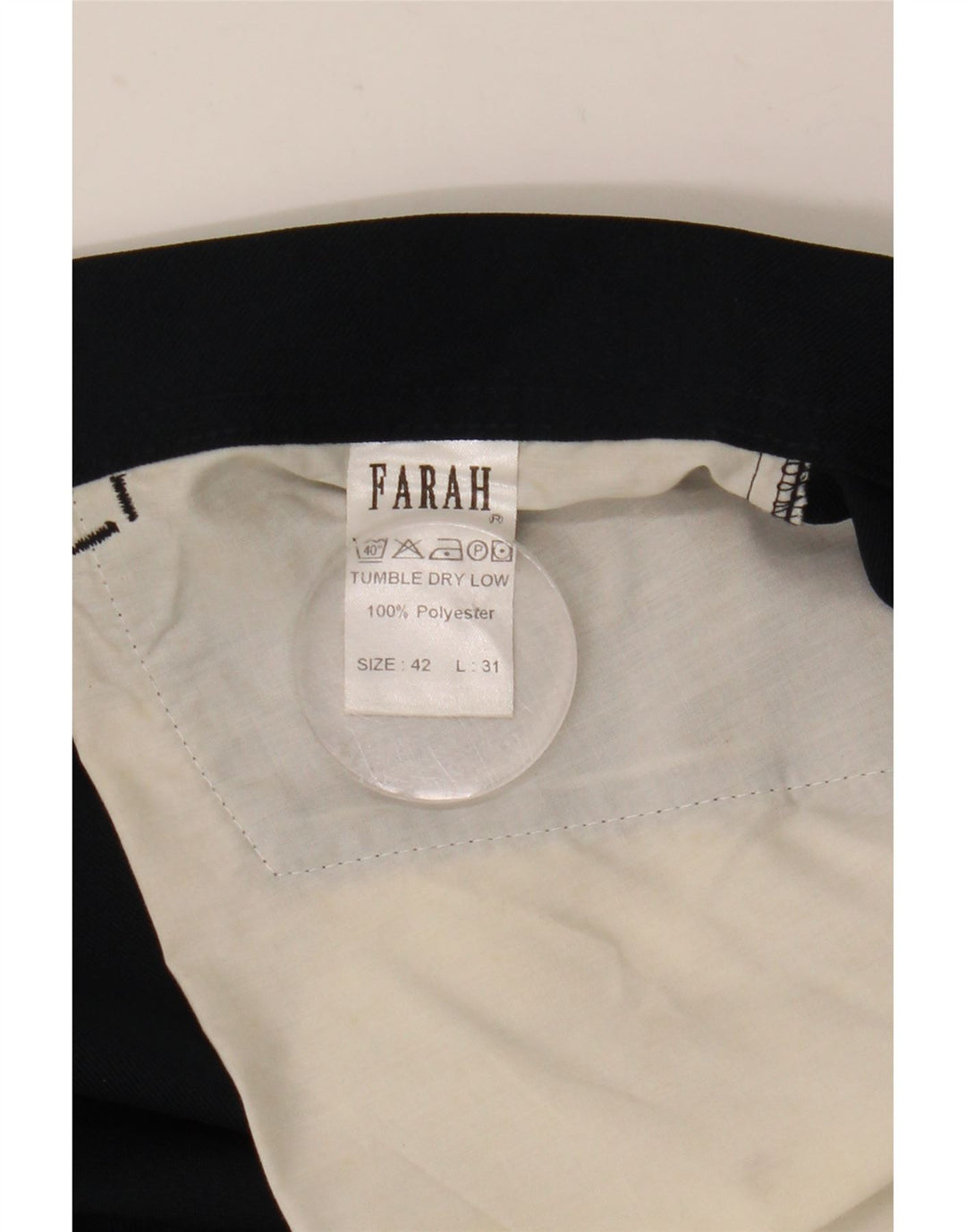Farah Herren-Freizeithose, gerade, W42, L31, Marineblau, Polyester