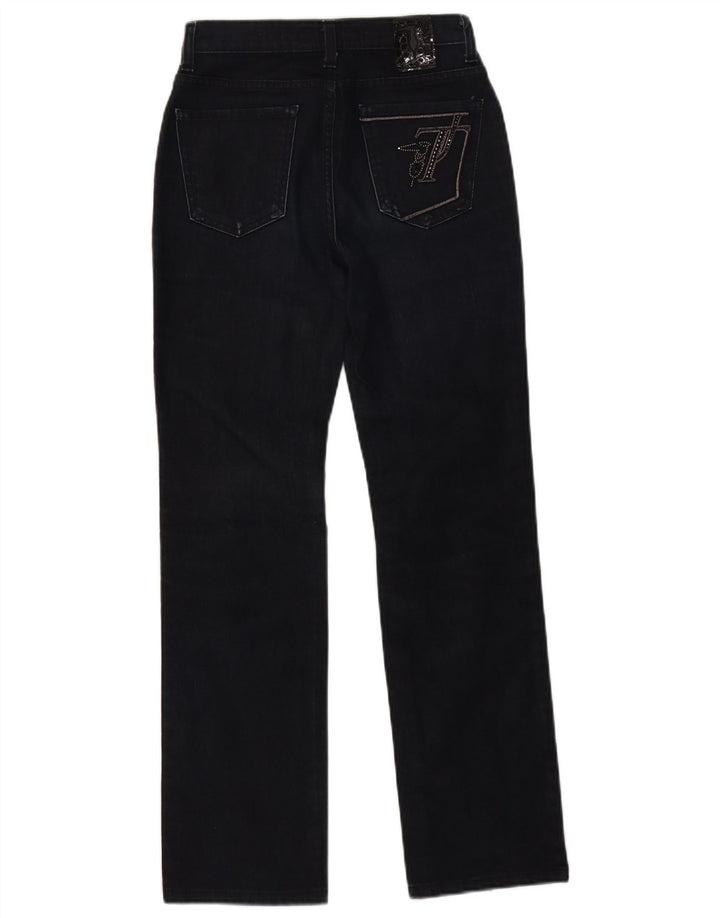 Trussardi Damen Straight Jeans W24 L28 Marineblau