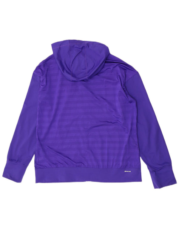 Adidas Damen Climacool Zip Hoodie Pullover UK 20/22 XL Lila gestreift