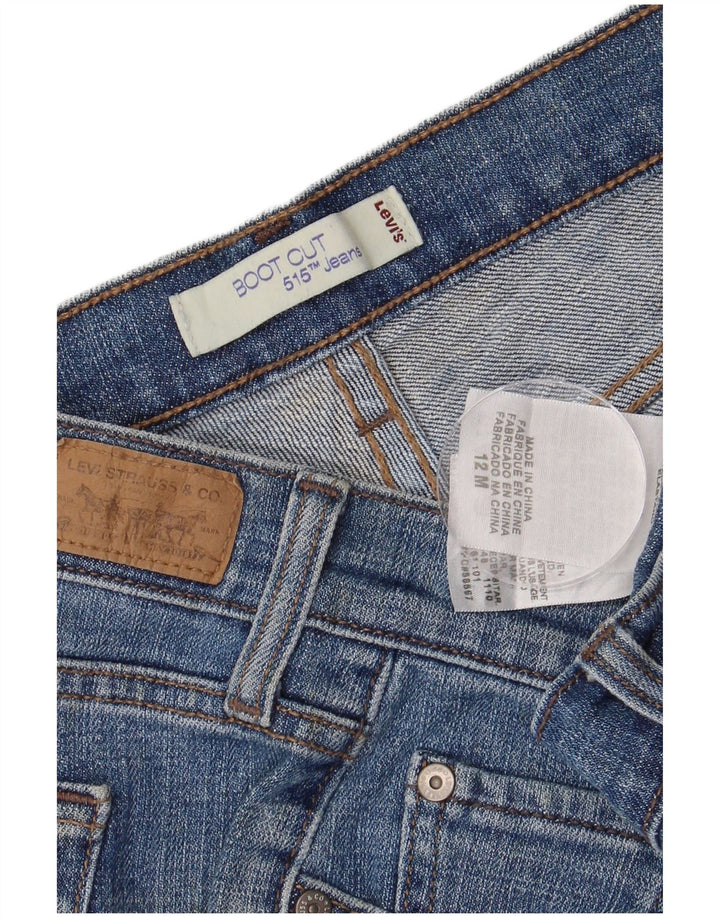 LEVI'S Damen 515 Bootcut Jeans US 12 Large W34 L31 Blaue Baumwolle