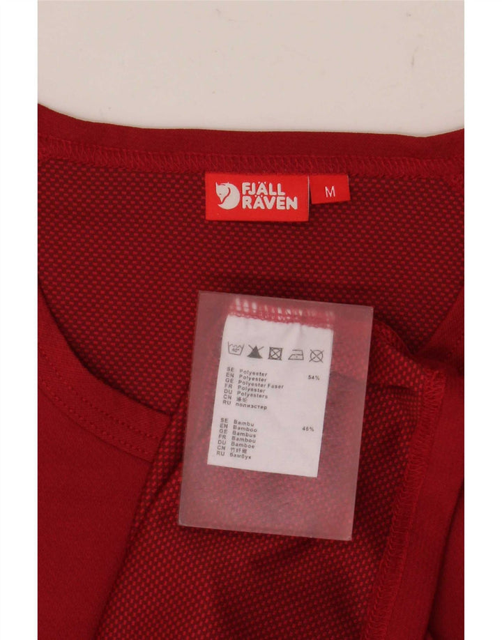 Fjall Raven Damen T-Shirt Top UK 14 Medium Burgund Polyester