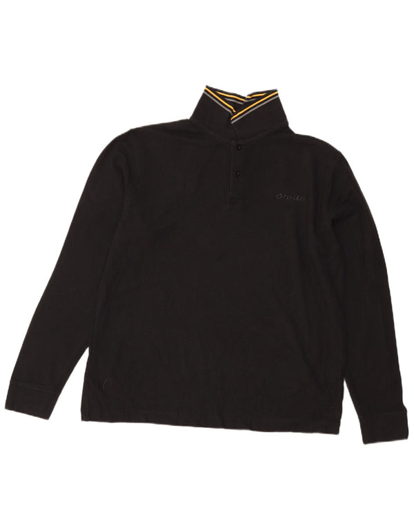Lotto Herren-Langarm-Poloshirt, Größe L, Schwarz