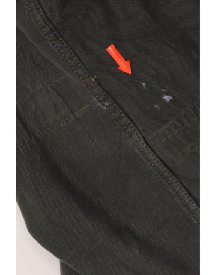 Vintage Herren Kapuzenparka Jacke UK 38 Mittelgrau