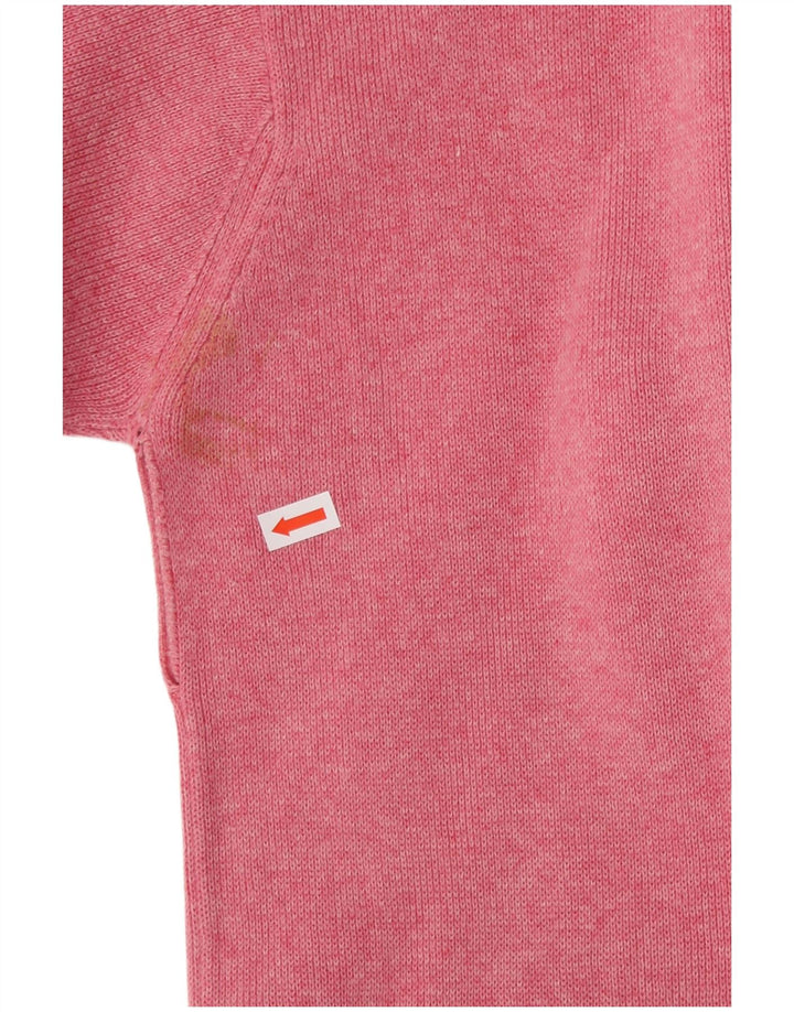 GANT Herren-Pullover mit V-Ausschnitt, XL, rosa gefleckte Baumwolle