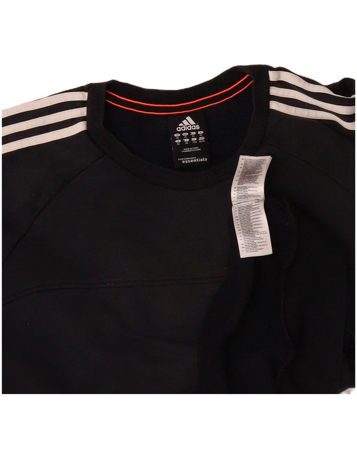 ADIDAS Mens Sweatshirt Jumper XL Black Cotton