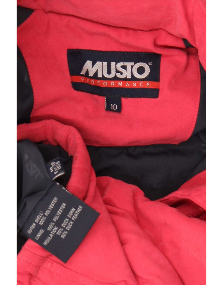 Musto Damen Übergroße gepolsterte Jacke UK 10 Small Rot Polyester