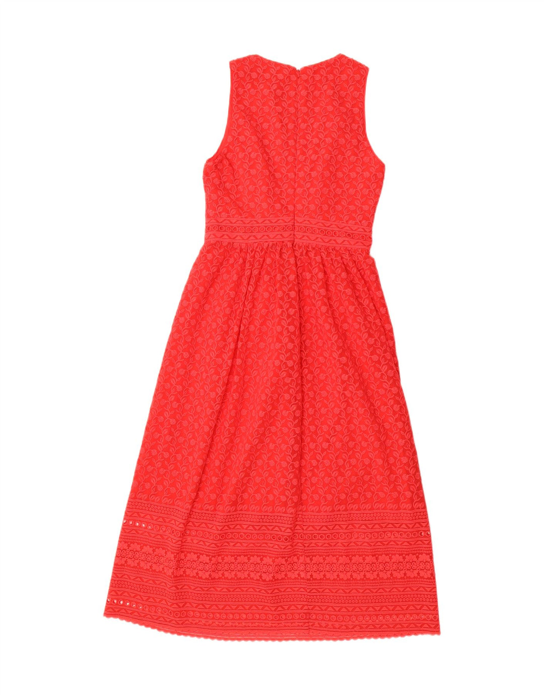 MONSOON Womens Sleeveless Maxi Dress UK 10 Small  Red Floral Polyester Vintage Monsoon and Second-Hand Monsoon from Messina Hembry 