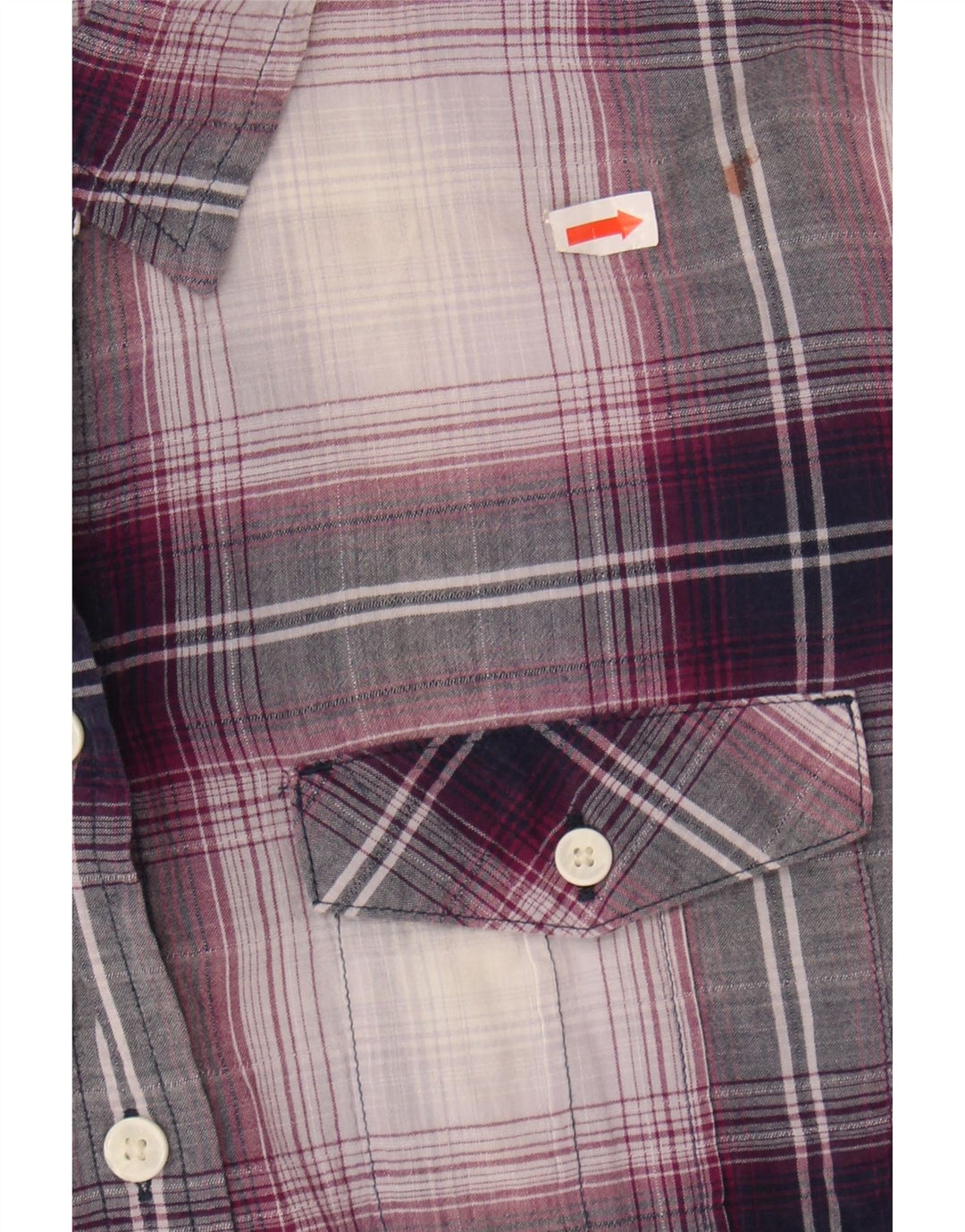 EDDIE BAUER Womens Shirt UK 14 Medium Purple Plaid Cotton Vintage Eddie Bauer and Second-Hand Eddie Bauer from Messina Hembry 