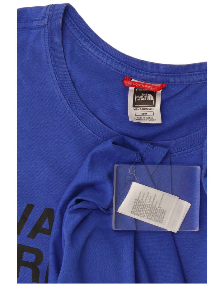 The North Face Herren-T-Shirt mit Grafik, mittelblaue Baumwolle