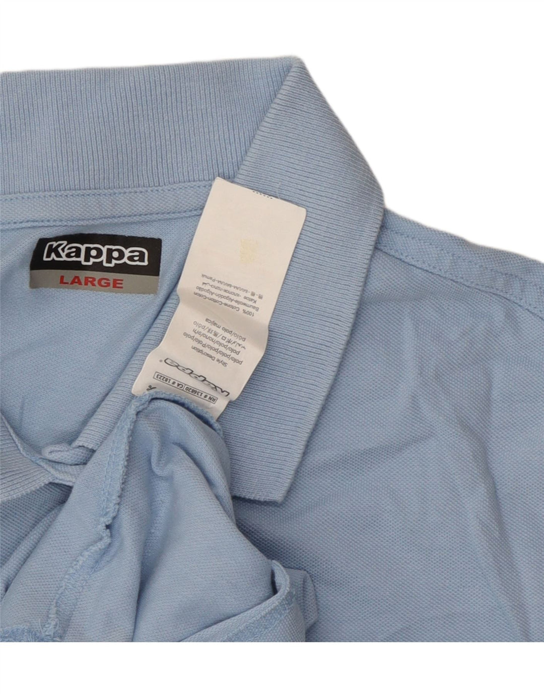 Kappa Damen Poloshirt UK 14 Large Blau Baumwolle
