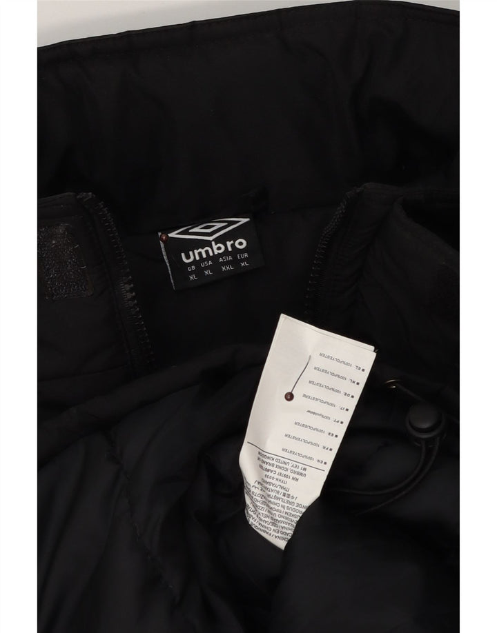Umbro Herren Grafik gepolsterte Jacke UK 42 XL Schwarz Polyester