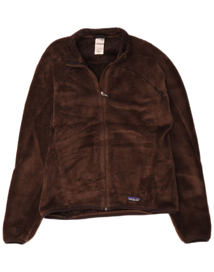 Patagonia Damen Fleecejacke UK 16 Large Braun Polyester