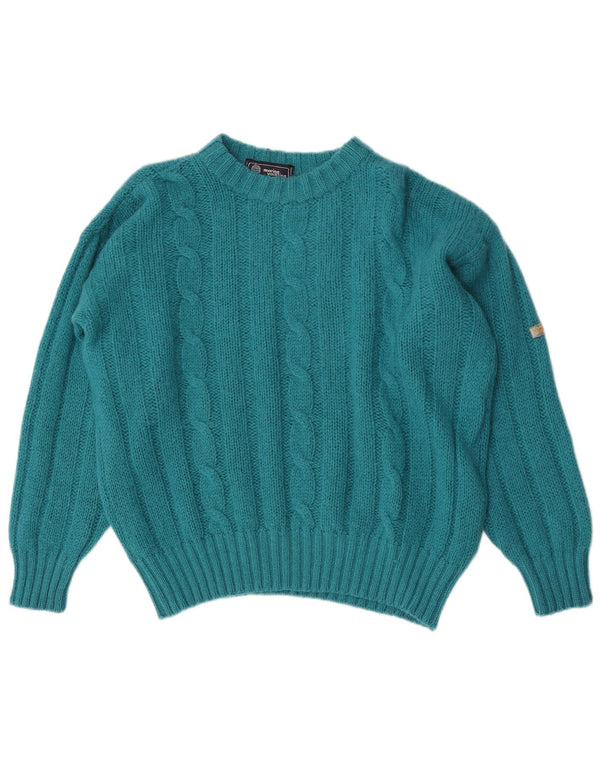 Marina Yachting Damen-Pullover mit Rundhalsausschnitt, UK 20 2XL, blaue Wolle
