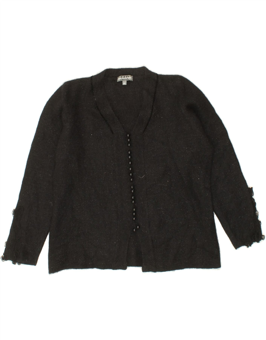 VINTAGE Womens Cardigan Sweater IT 46 Large Black Vintage Vintage and Second-Hand Vintage from Messina Hembry 