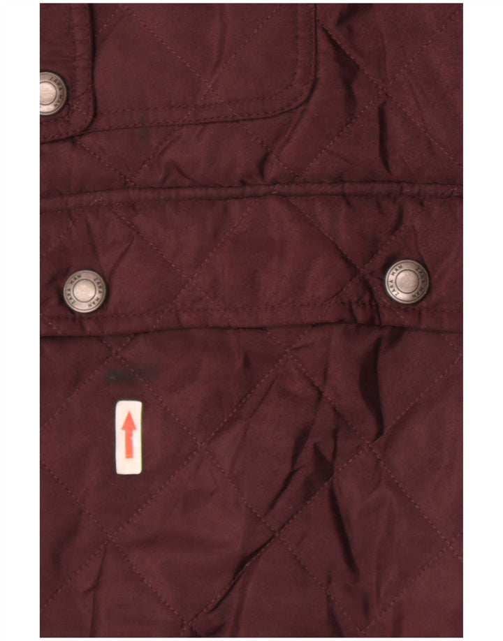 Zara Herren Steppjacke UK 40 Large Burgund Polyester