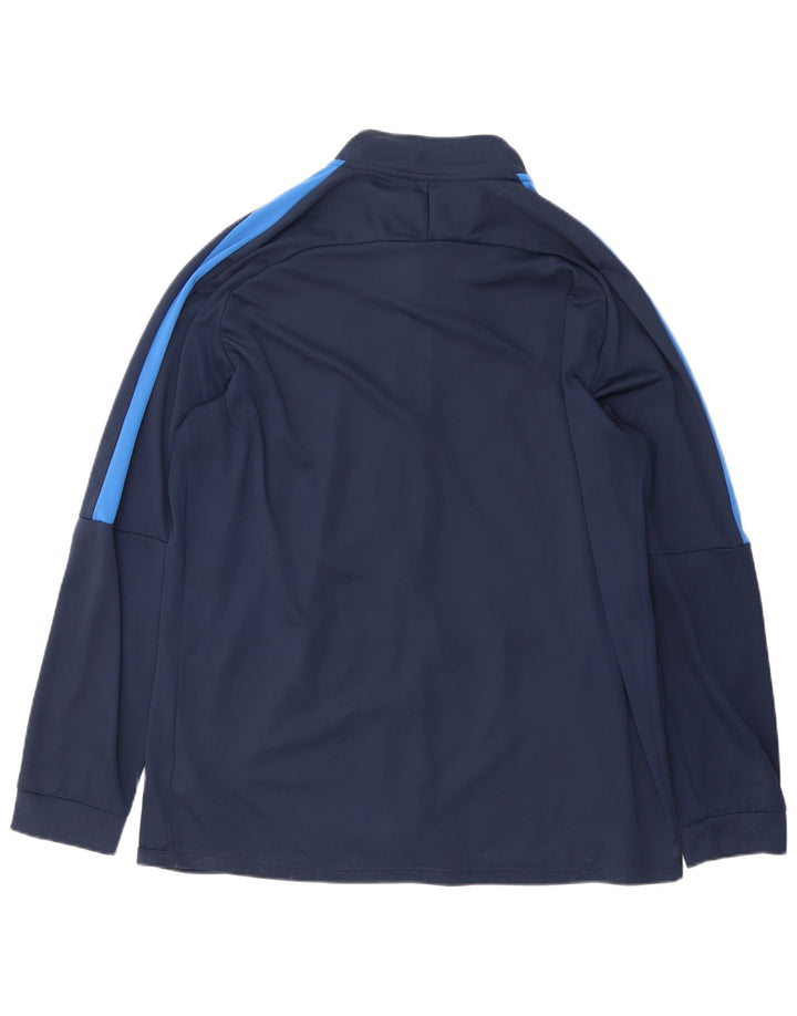 Nike Herren Dri Fit Trainingsanzug Top Jacke 2XL Marineblau Colourblock Polyester