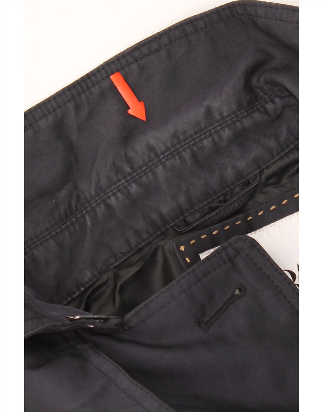 Zara Herren Trenchcoat UK 40 Large Marineblau Polyester