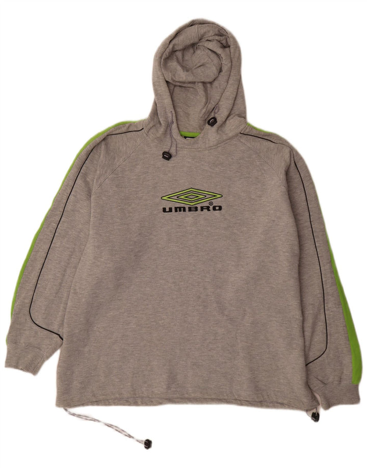 Umbro Herren-Kapuzenpullover mit Grafik, XL, Grau, Farbblock-Polyester