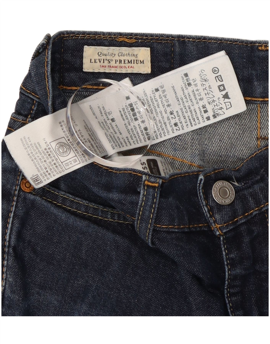 Levi's Damen Slim Jeans W27 L32 Marineblaue Baumwolle