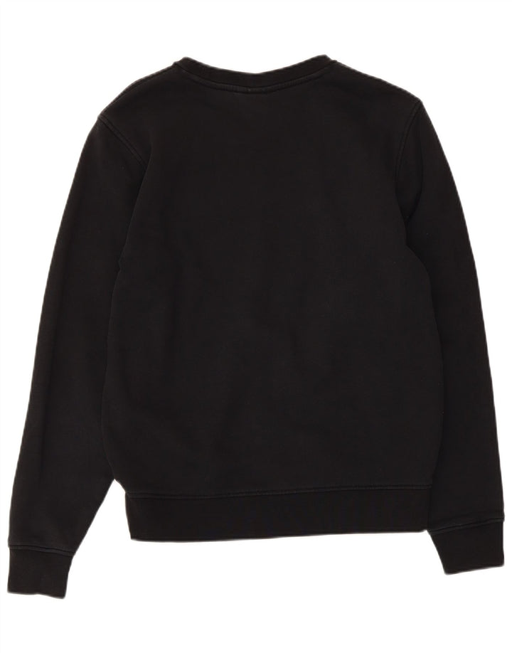 Lacoste Damen-Sweatshirt mit regulärer Passform, Größe 3, klein, schwarze Baumwolle