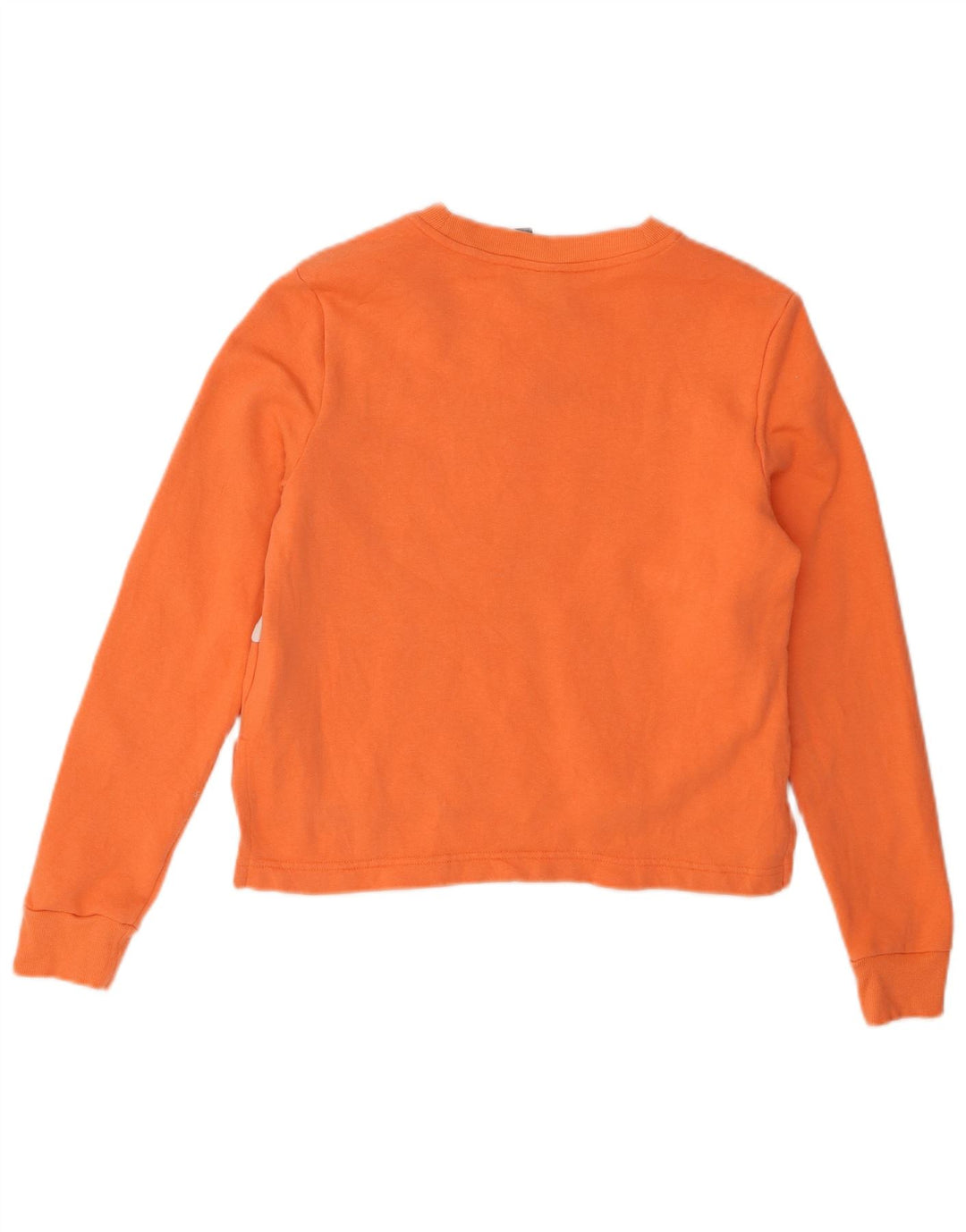 ADIDAS Womens Oversized Sweatshirt Jumper UK 8/10 Small Orange Colourblock