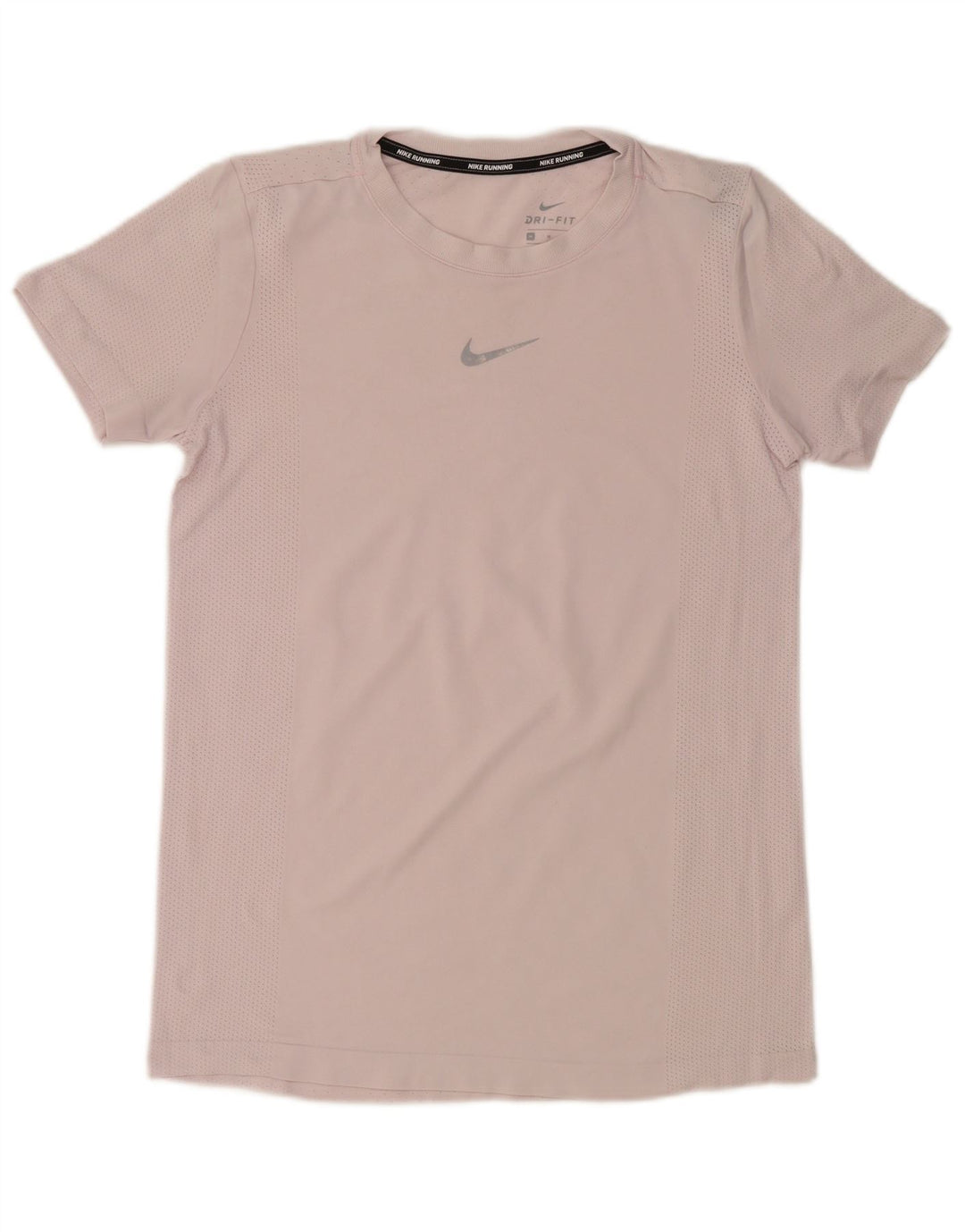 NIKE Damen Dri Fit T-Shirt Top UK 12 Mittelrosa Nylon