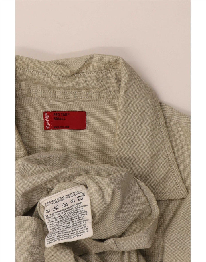 Levi's Herren Kurzarmhemd Small Beige Baumwolle