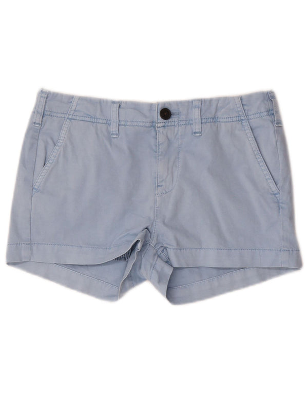Superdry Damen Hotpants UK 8 Small W28 Blaue Baumwolle