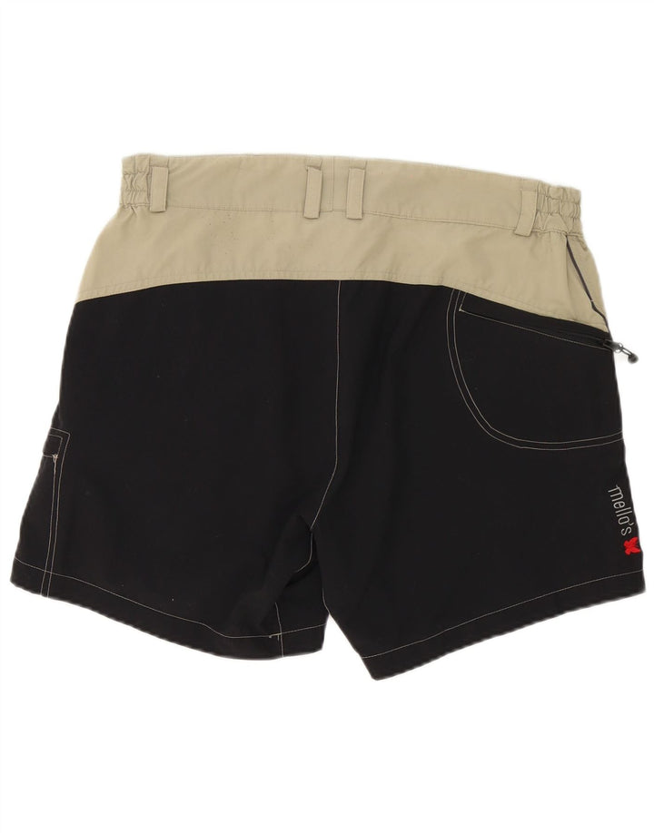 Mello's Herren-Cargoshorts W32 Mittelbeigefarbenes Colourblock-Polyamid