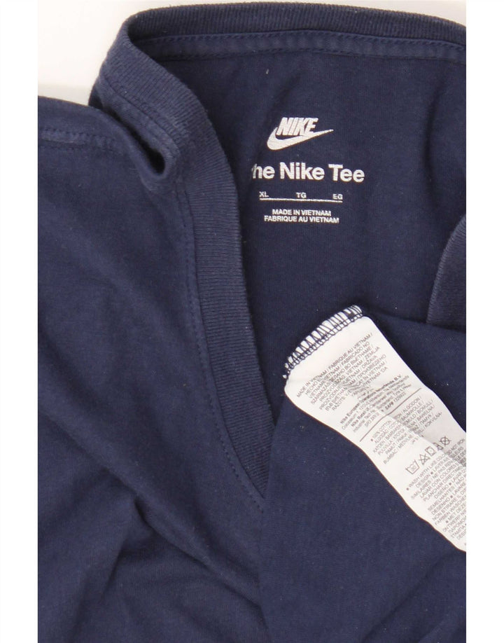 Nike Herren T-Shirt Top XL Marineblau Baumwolle