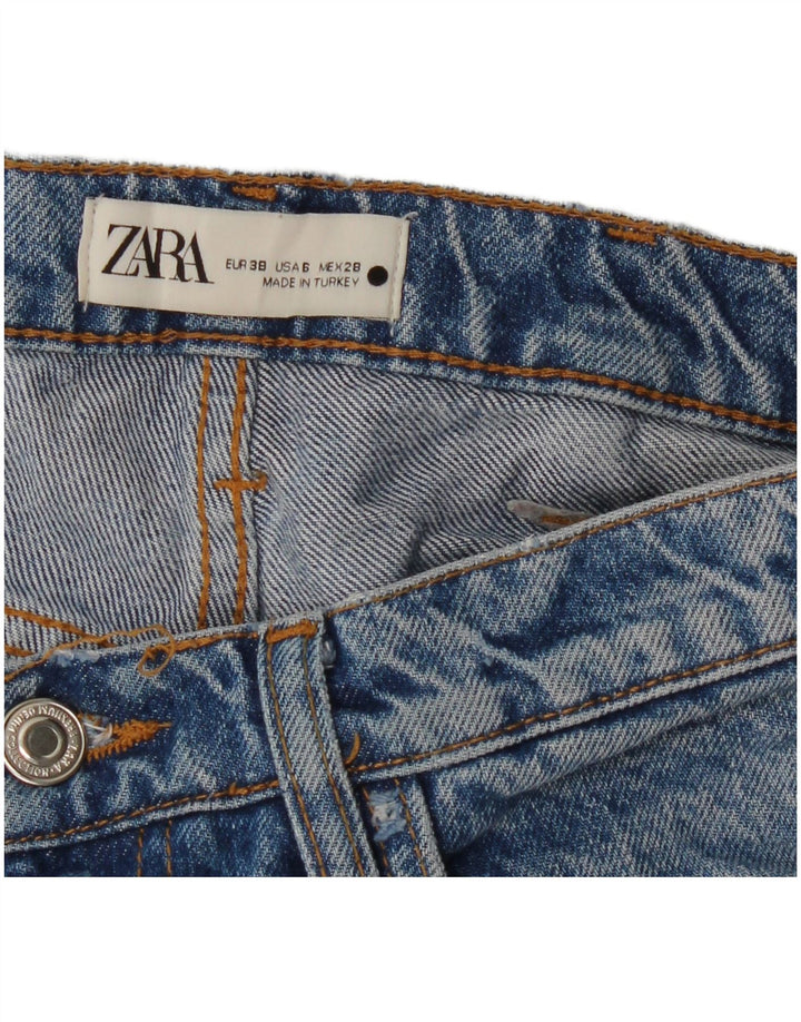 Zara Damen Bootcut Jeans EU 38 Small W28 L34 Blau