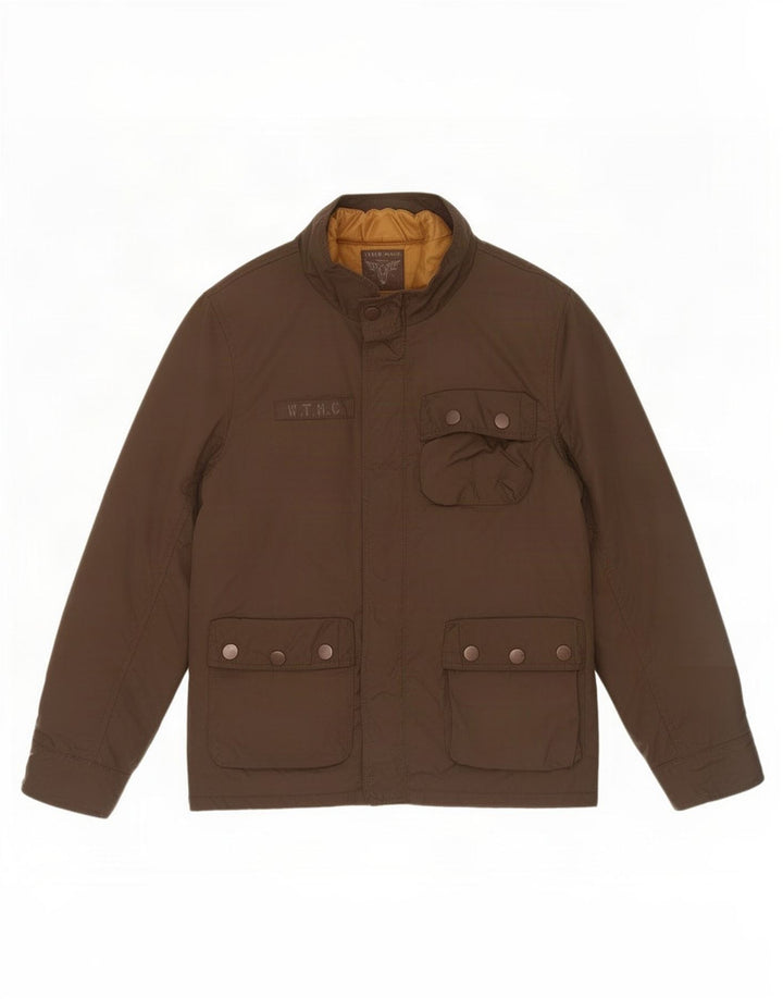 Zara Utility-Jacke für Jungen, 11–12 Jahre, braunes Nylon