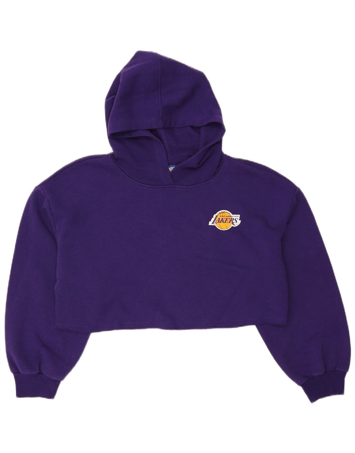 NBA Damen Los Angeles Lakers Übergroßer Kapuzenpullover UK 16 Large Lila