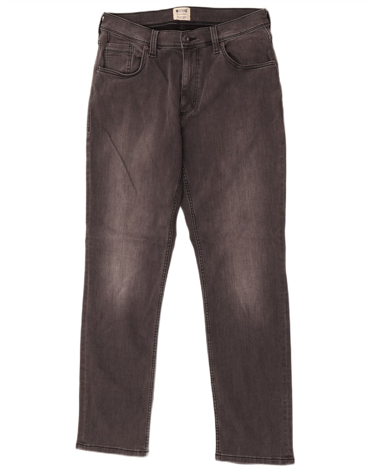 Mustang Herren Slim Jeans W34 L33 Graue Baumwolle