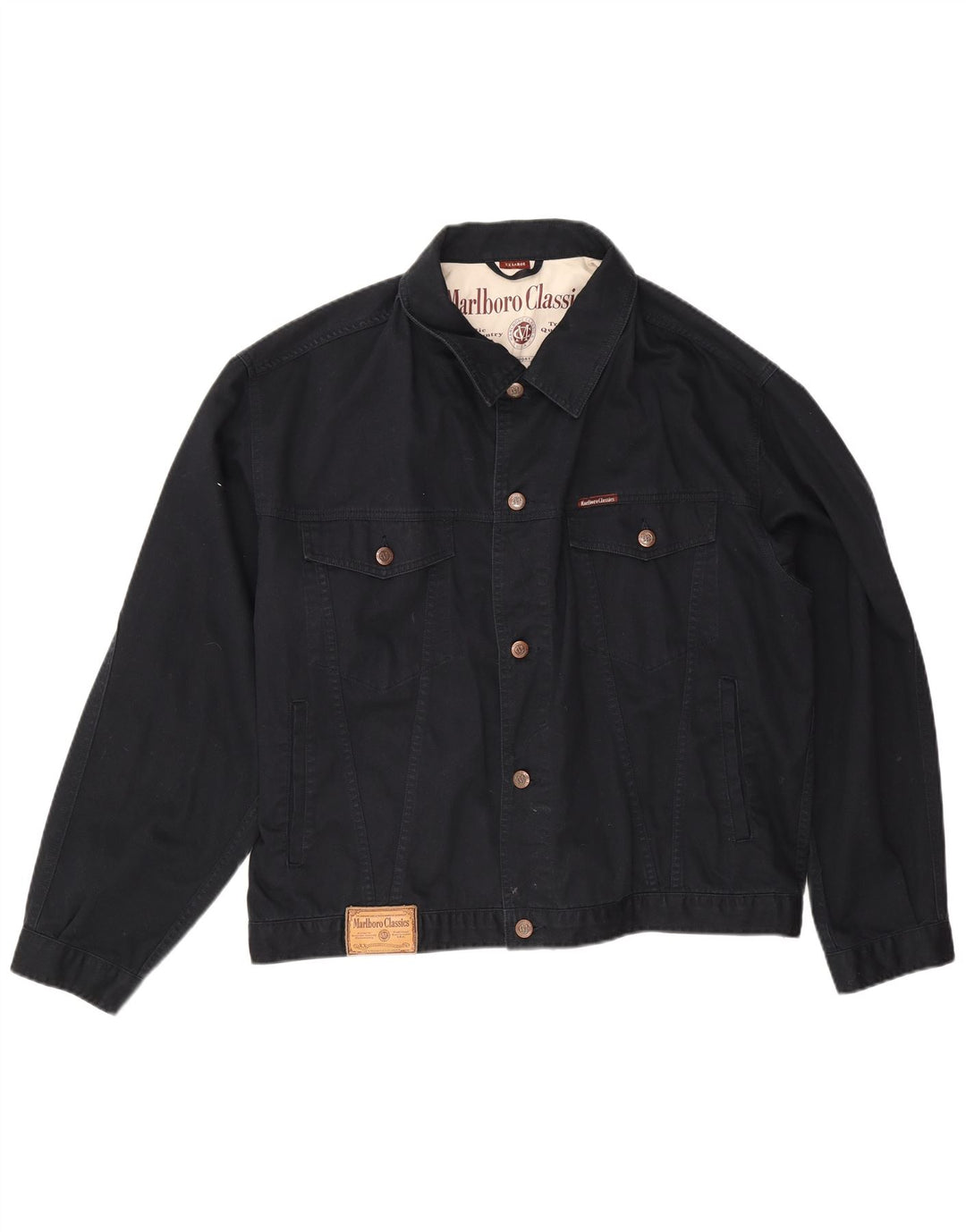 Marlboro Classics Herren Jeansjacke UK 44 2XL Marineblau Baumwolle