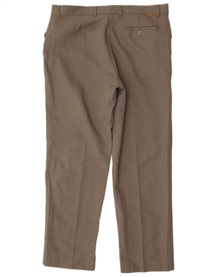 Farah Herren-Freizeithose, gerade, W38, L31, Khaki, Polyester