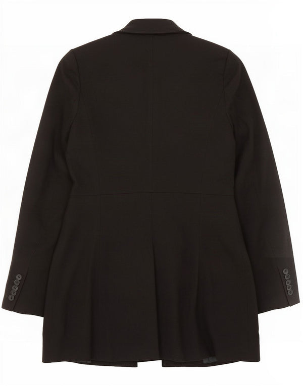 Zara Damen Mantel UK 6 XS Schwarz Polyester