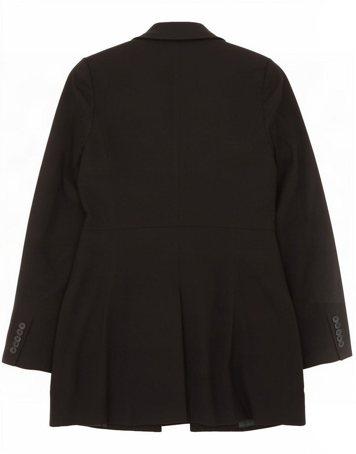Zara Damen Mantel UK 6 XS Schwarz Polyester