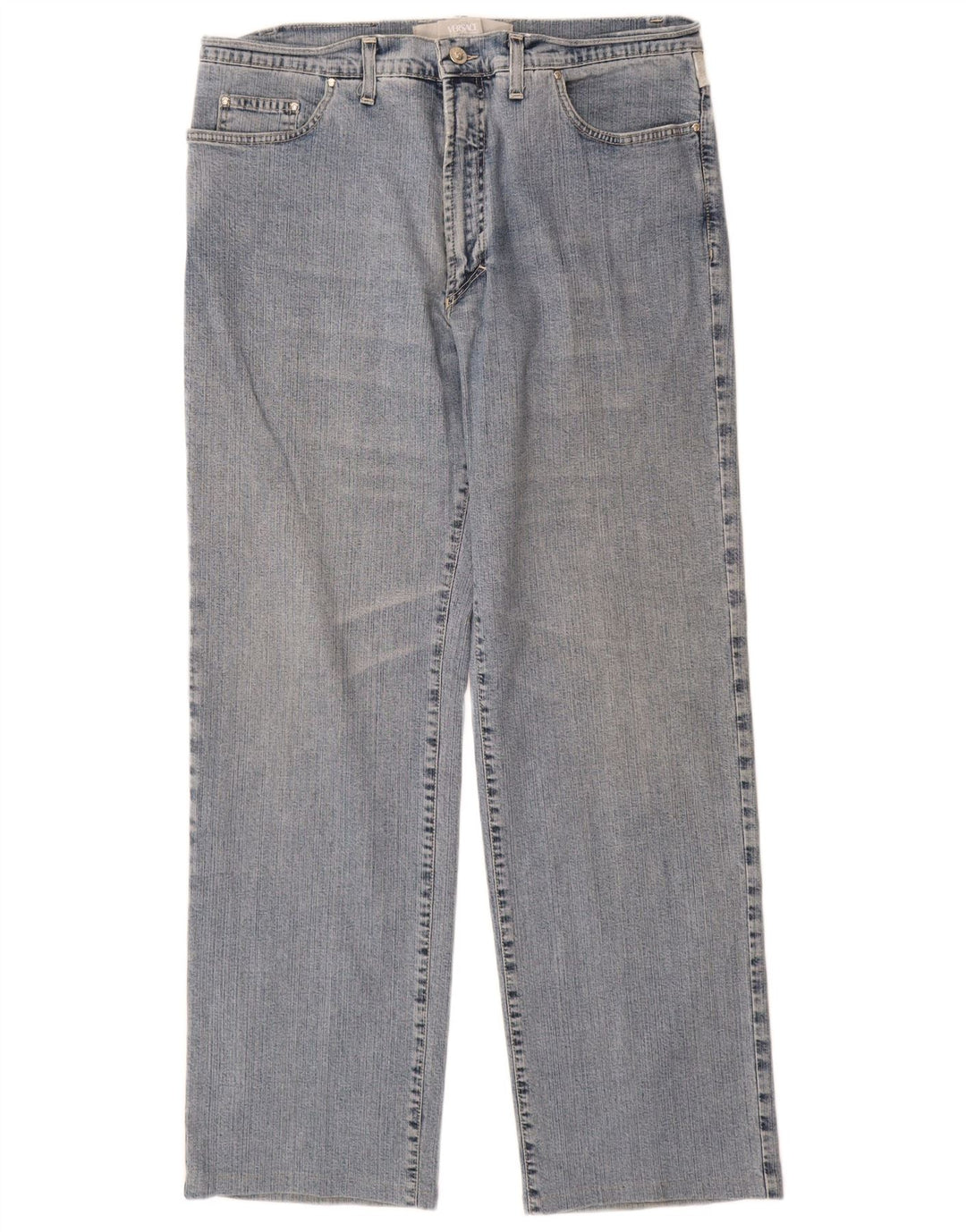 Versace Damen Straight Jeans W34 L31 Blau