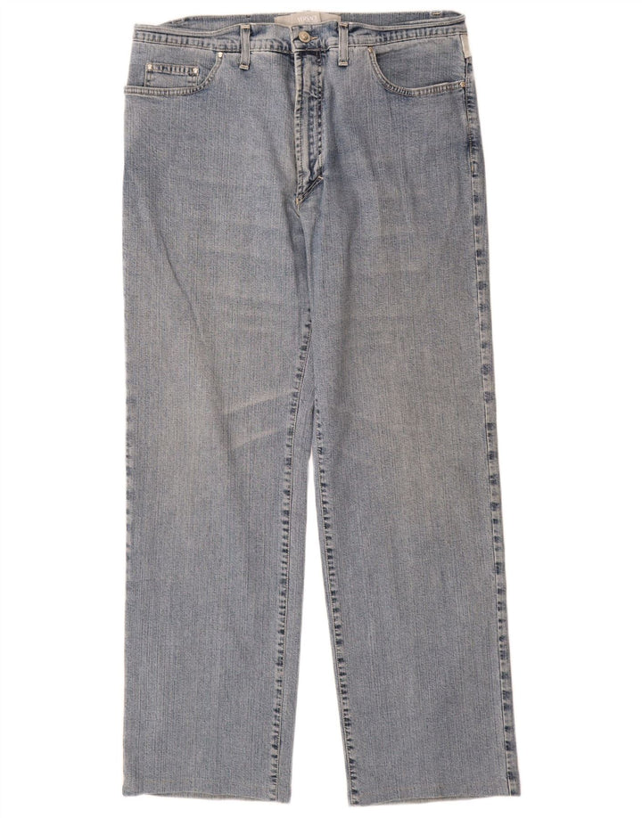Versace Damen Straight Jeans W34 L31 Blau