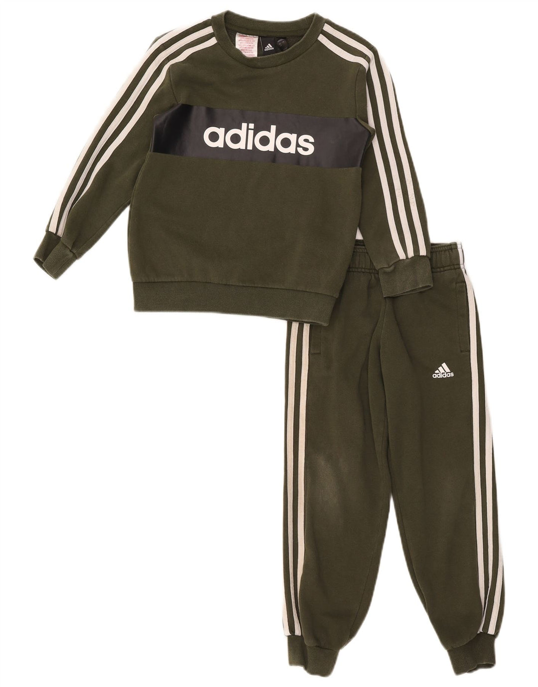 Kompletter Adidas-Trainingsanzug für Jungen, 6–7 Jahre, Khaki, Baumwolle