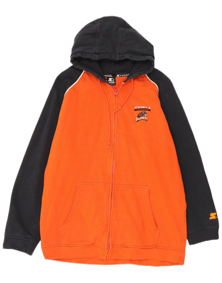 Starter Herren-Kapuzenpullover mit Reißverschluss, groß, Orange