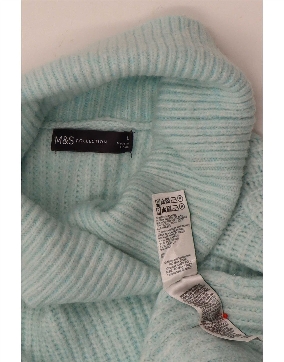 Marks & Spencer Damen-Pullover, übergroß, Rollkragenpullover, Gr. 40, Größe L, Blau