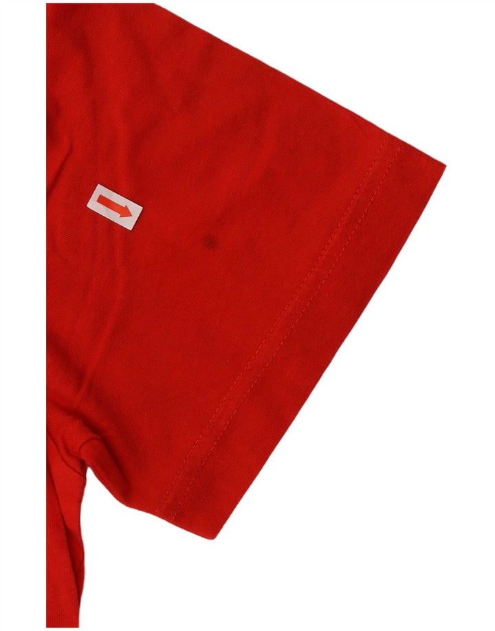 ADIDAS Herren Grafik T-Shirt Top Small Rot Baumwolle