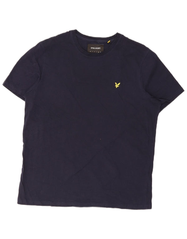 Lyle & Scott Herren T-Shirt Top XL Marineblau Baumwolle